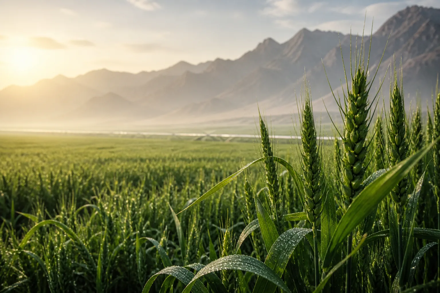 Healthy wheat crop